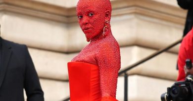 Doja Cat shows off at Paris Fashion Week with 30,000 Red Crystals